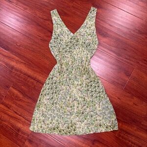Wild Fable Green Floral Mini Dress